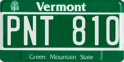 VT license plate PNT810