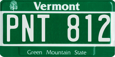 VT license plate PNT812