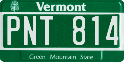 VT license plate PNT814