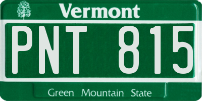 VT license plate PNT815