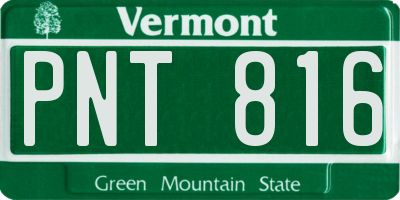 VT license plate PNT816