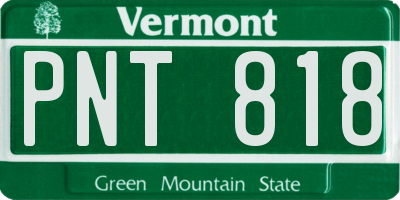 VT license plate PNT818