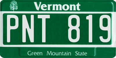 VT license plate PNT819