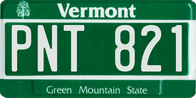 VT license plate PNT821
