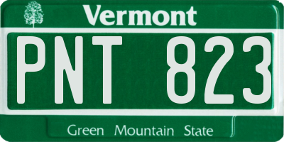 VT license plate PNT823