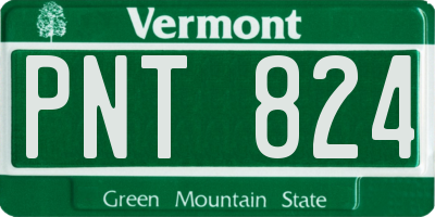 VT license plate PNT824