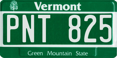 VT license plate PNT825