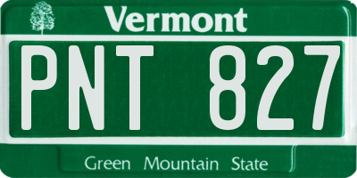 VT license plate PNT827