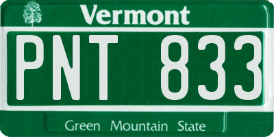 VT license plate PNT833