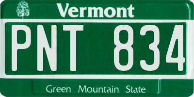 VT license plate PNT834