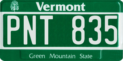 VT license plate PNT835