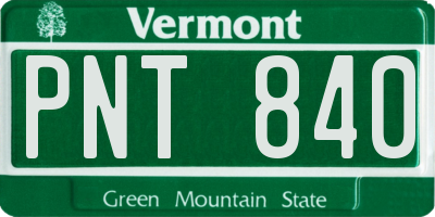 VT license plate PNT840