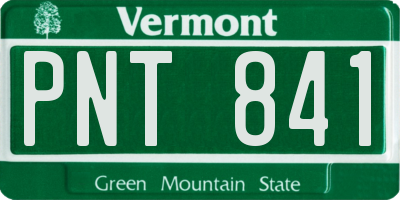 VT license plate PNT841