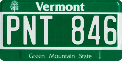 VT license plate PNT846