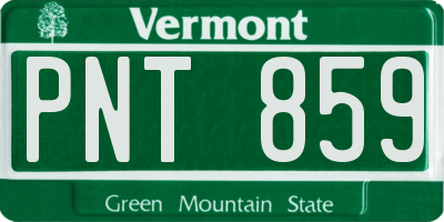 VT license plate PNT859