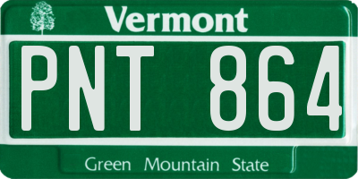 VT license plate PNT864