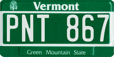 VT license plate PNT867
