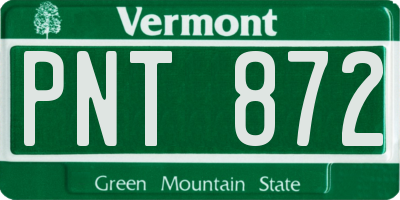 VT license plate PNT872