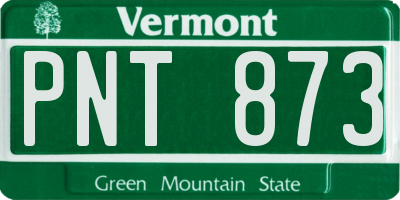 VT license plate PNT873