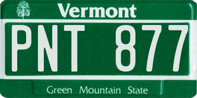 VT license plate PNT877