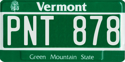 VT license plate PNT878