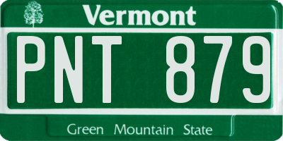 VT license plate PNT879