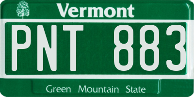 VT license plate PNT883