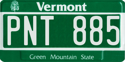 VT license plate PNT885