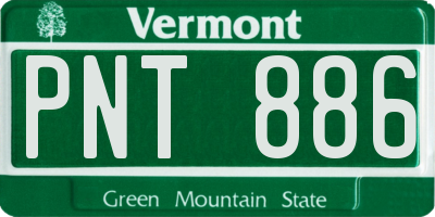 VT license plate PNT886