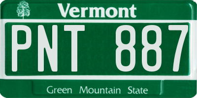 VT license plate PNT887