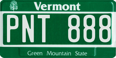VT license plate PNT888