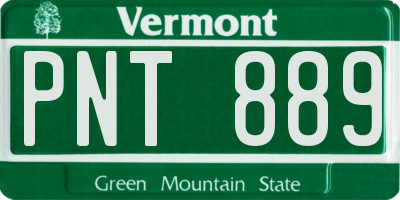 VT license plate PNT889