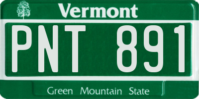 VT license plate PNT891