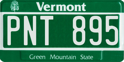 VT license plate PNT895