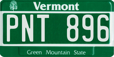 VT license plate PNT896