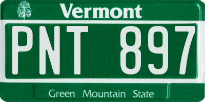 VT license plate PNT897