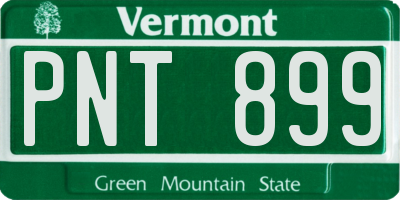 VT license plate PNT899