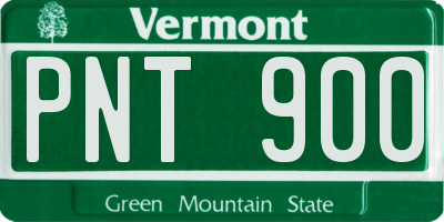 VT license plate PNT900