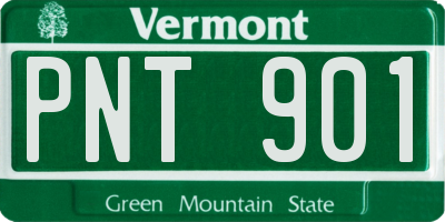 VT license plate PNT901