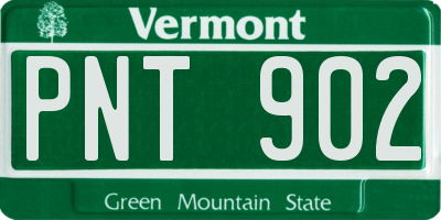 VT license plate PNT902