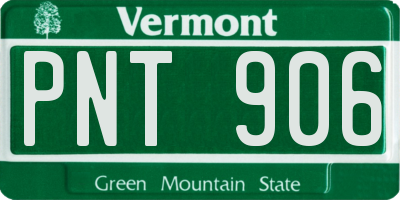 VT license plate PNT906