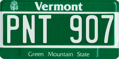 VT license plate PNT907