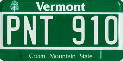 VT license plate PNT910
