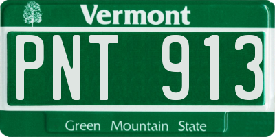 VT license plate PNT913