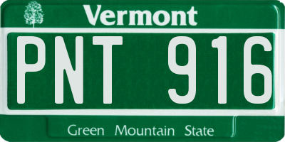 VT license plate PNT916
