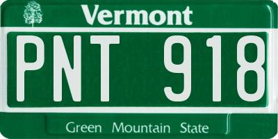 VT license plate PNT918