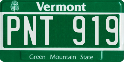 VT license plate PNT919