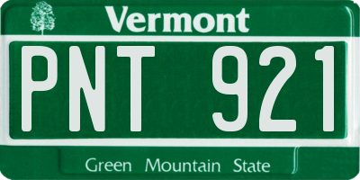 VT license plate PNT921