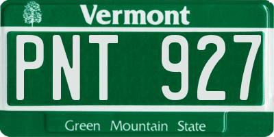 VT license plate PNT927