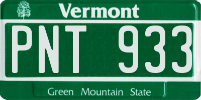 VT license plate PNT933